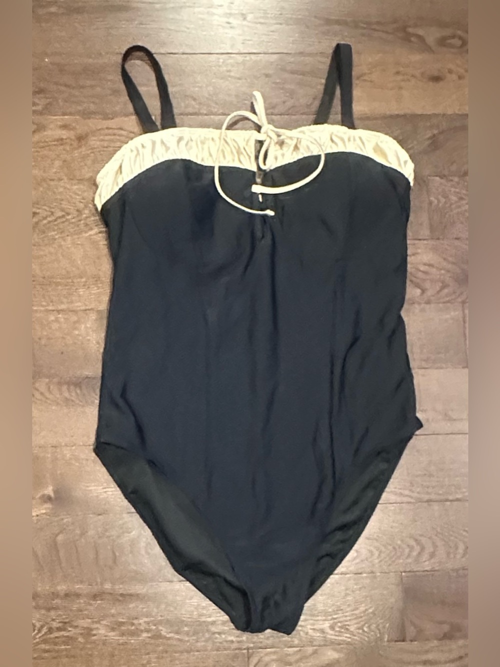 BMJL Ladies‎ Black and Cream One-Piece Swimsuit NWT XL
